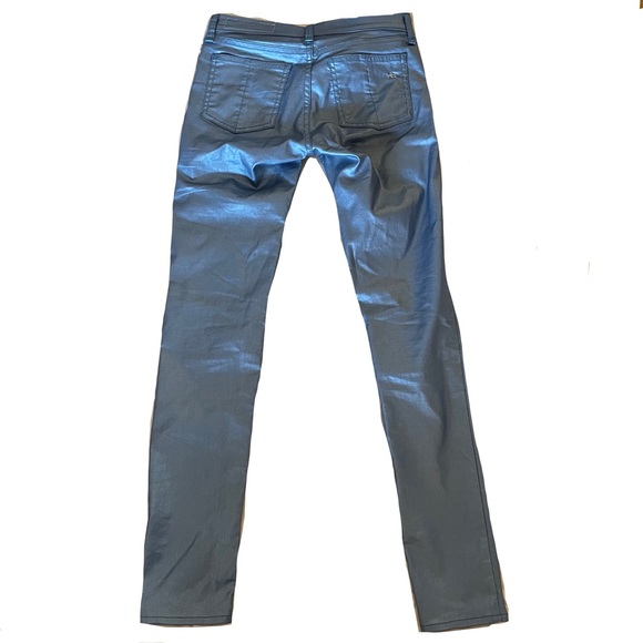 Rag & Bone Sky Blue Metallic Jean Leggings - Picture 4 of 12